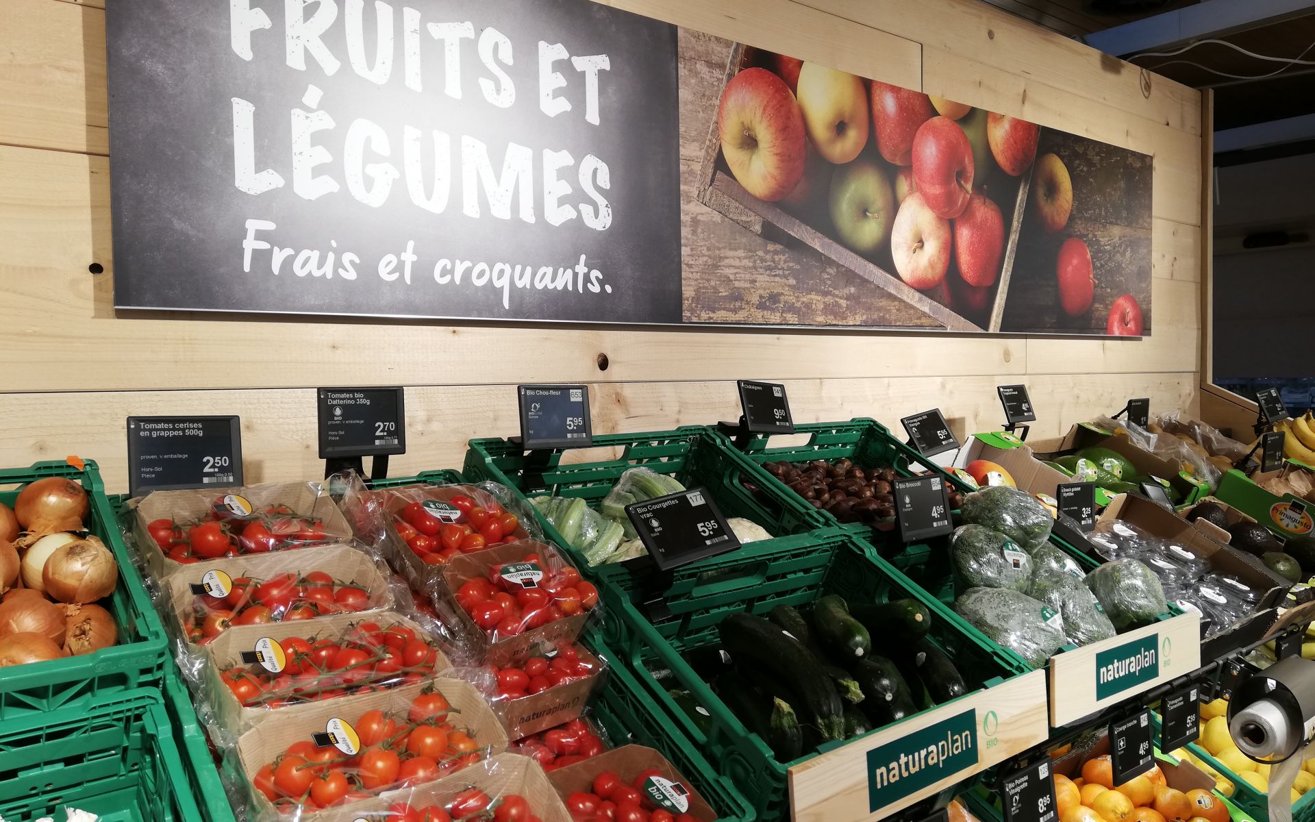 Fruits et légumes frais et croquants